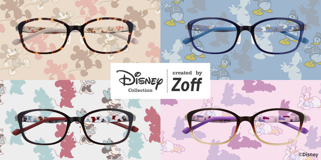「Zoff SMART Disney Model」各9,000円(税別・標準レンズ代込み) （C）Disney