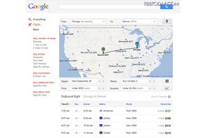 米Google、航空便スケジュールや価格を調べられる「Flight Search」開始 画像