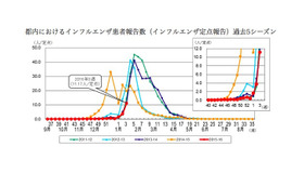 東京都のインフルエンザ患者報告数