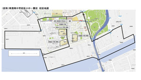 （仮称）南港南中学校区小中一貫校　校区地図