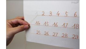 1本の糸で縫われたカレンダー「儚く、美しく」