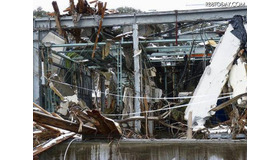 NTT東日本が18日に発表した、岩手県通信ビルの被害状況