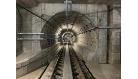 七隈線延伸部のトンネル。10人を1グループとして3か所を入替制で見学する。