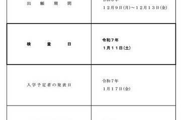 【中学受験2025】大分県立大分豊府中入試、検査は1/11 画像