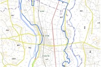 【台風18号】鬼怒川堤防決壊による浸水地域の地図公開 画像