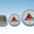 季節性インフルエンザ予防温湿度計（左からTT-549、TT-547、TT-548）