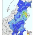 文部科学省がこれまでに測定してきた範囲及び東京都 及び神奈川県内における地表面から1m高さの空間線量率
