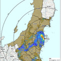 文部科学省がこれまでに測定してきた範囲における地表面へのセシウム134、137の沈着量の合計