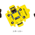 ペーパークラフトのデザイン (全6種類) (救急車、消防車、スポーツカー、ミニバン、パトカー、オープンカー)