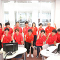 F@IT Kids Club×千葉工業大学プログラミングサマースクール2018のようす／仲林教授と学生たち