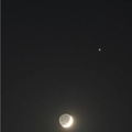 月と木星と土星が接近した写真（イメージ）(c) Hiroyuki Narisawa