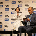発表会ゲストの篠原ともえさん（向かって左）と野口聡一さん