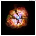 今回発見された「塵に埋もれた巨大星団」のイメージ図。中心では中質量ブラックホールが生成されると考えられる