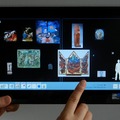 ミュージアムラボの一環として開発されたアプリをインストールしたタブレット端末