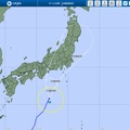 台風13号（台風経路図）2023年9月7日15時