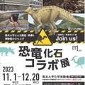 「恐竜化石コラボ展-熊本大学による調査・発掘と博物館の立ち上げ-」チラシ表