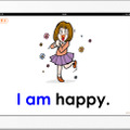 「小学校のフラッシュ英単語・動詞/形容詞編iPad版」の画面
