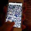 展示会/衛星画像を二本指で操れるiPhone 5のFlyoverビュー表示例