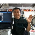 若田宇宙飛行士の様子