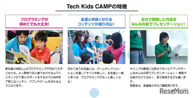 Tech Kids CAMPの特徴