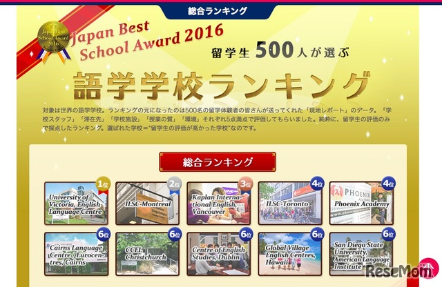Japan Best School Award 2016