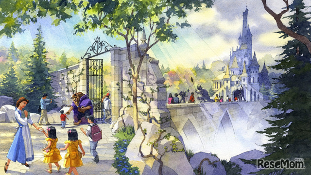 「美女と野獣」大型アトラクションの外観　(c) Disney