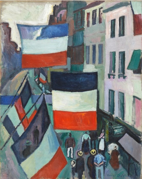 1906年 ラウル・デュフィ《旗で飾られた通り》Photo: （c） Georges Meguerditchian - Centre Pompidou, MNAM-CCI