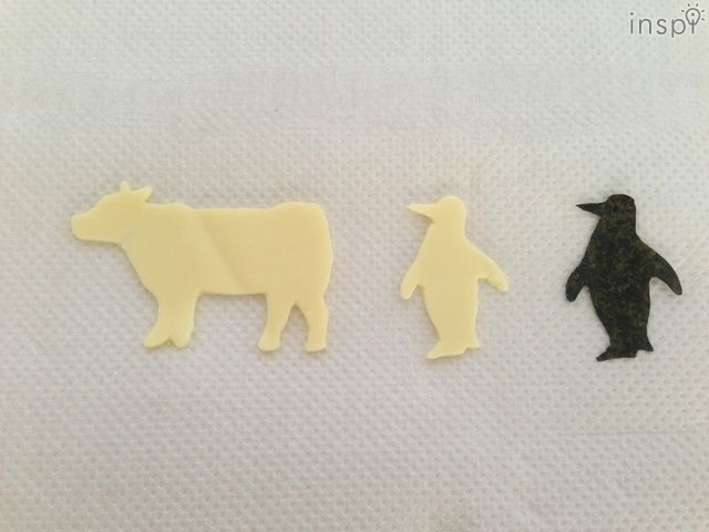 チーズの牛と海苔のペンギン