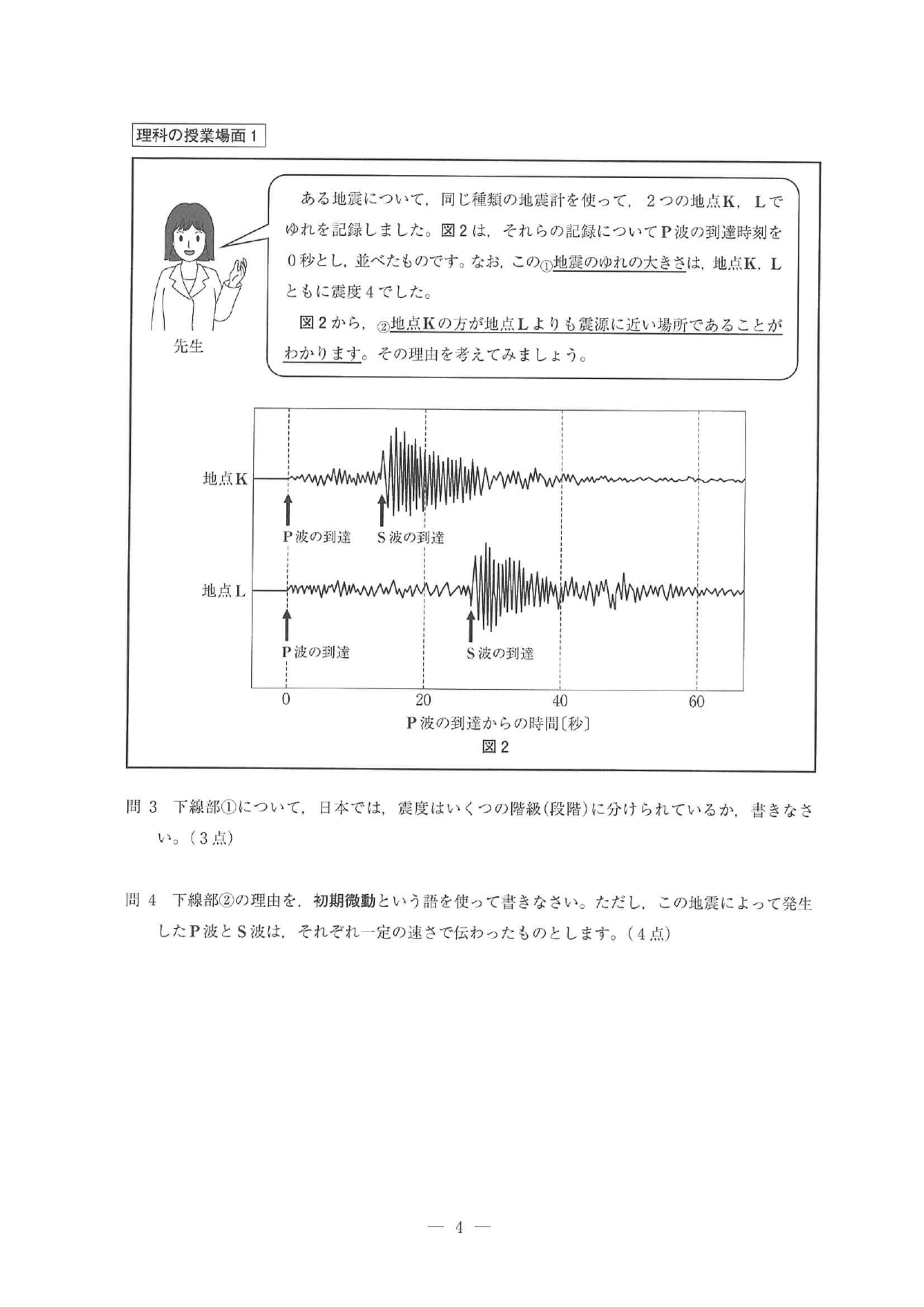 2021年度 埼玉県公立高校入試（標準問題 理科・問題）4/14