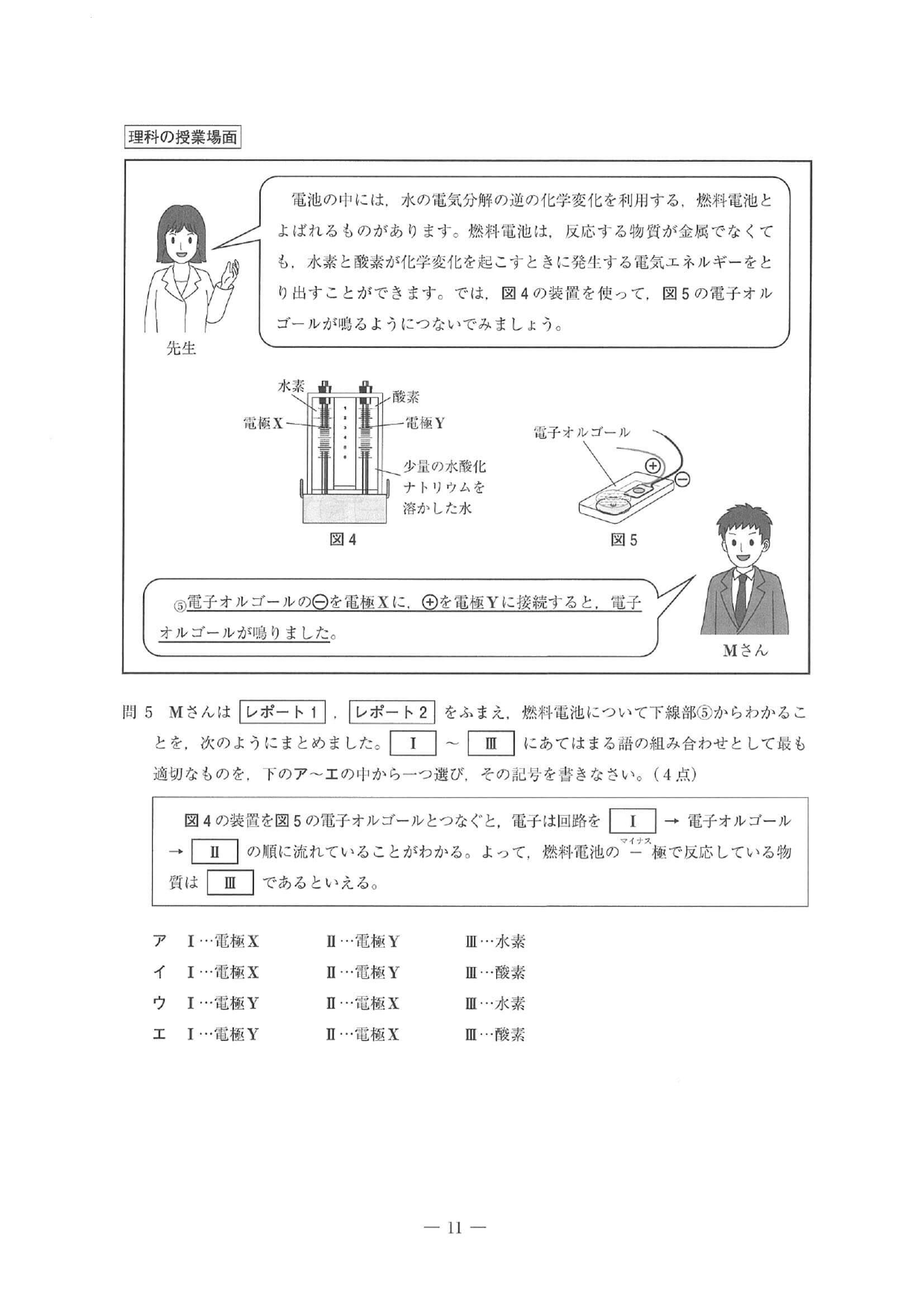 2021年度 埼玉県公立高校入試（標準問題 理科・問題）11/14