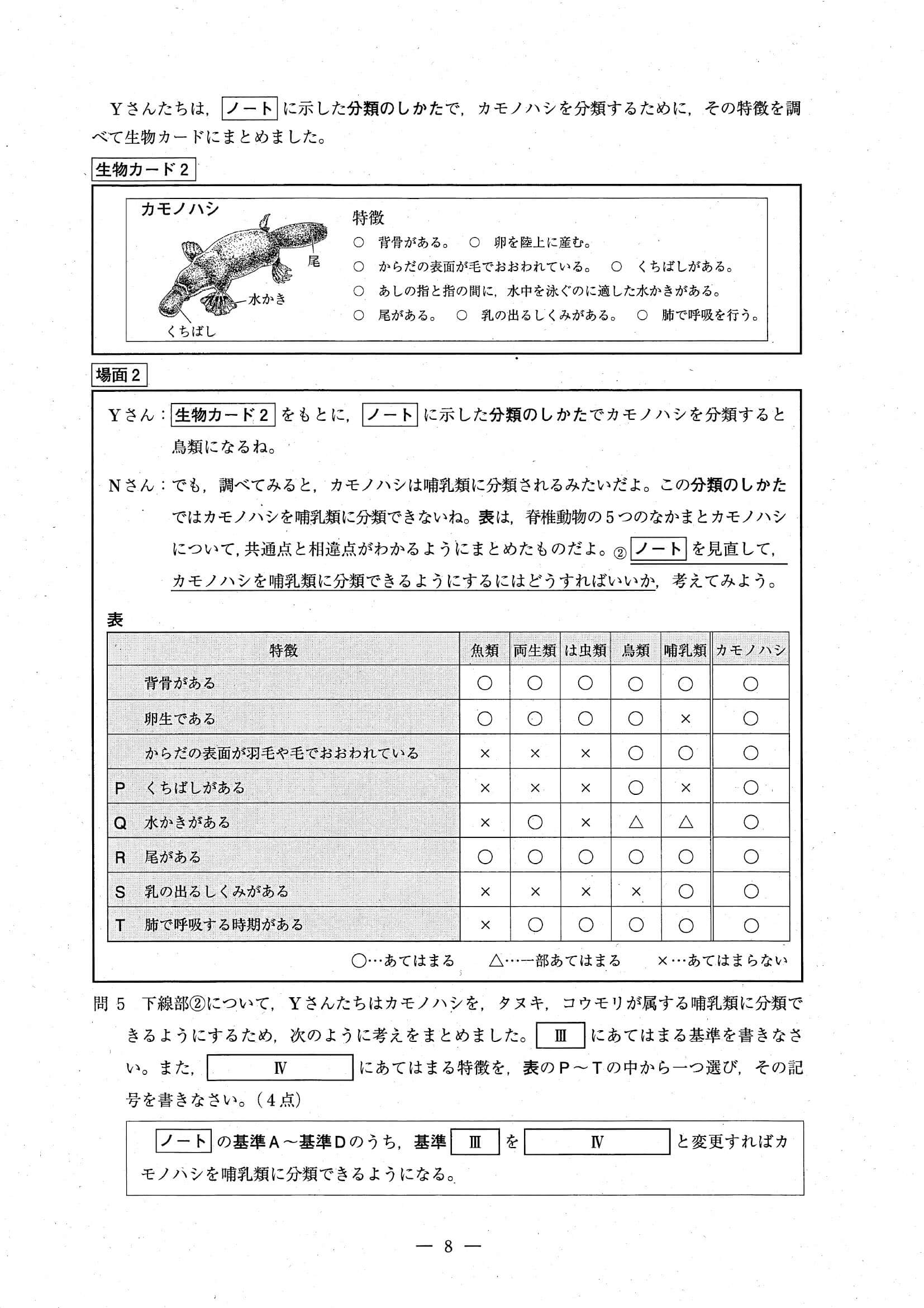 2024年度 埼玉県公立高校入試（標準問題 理科・問題）8/14