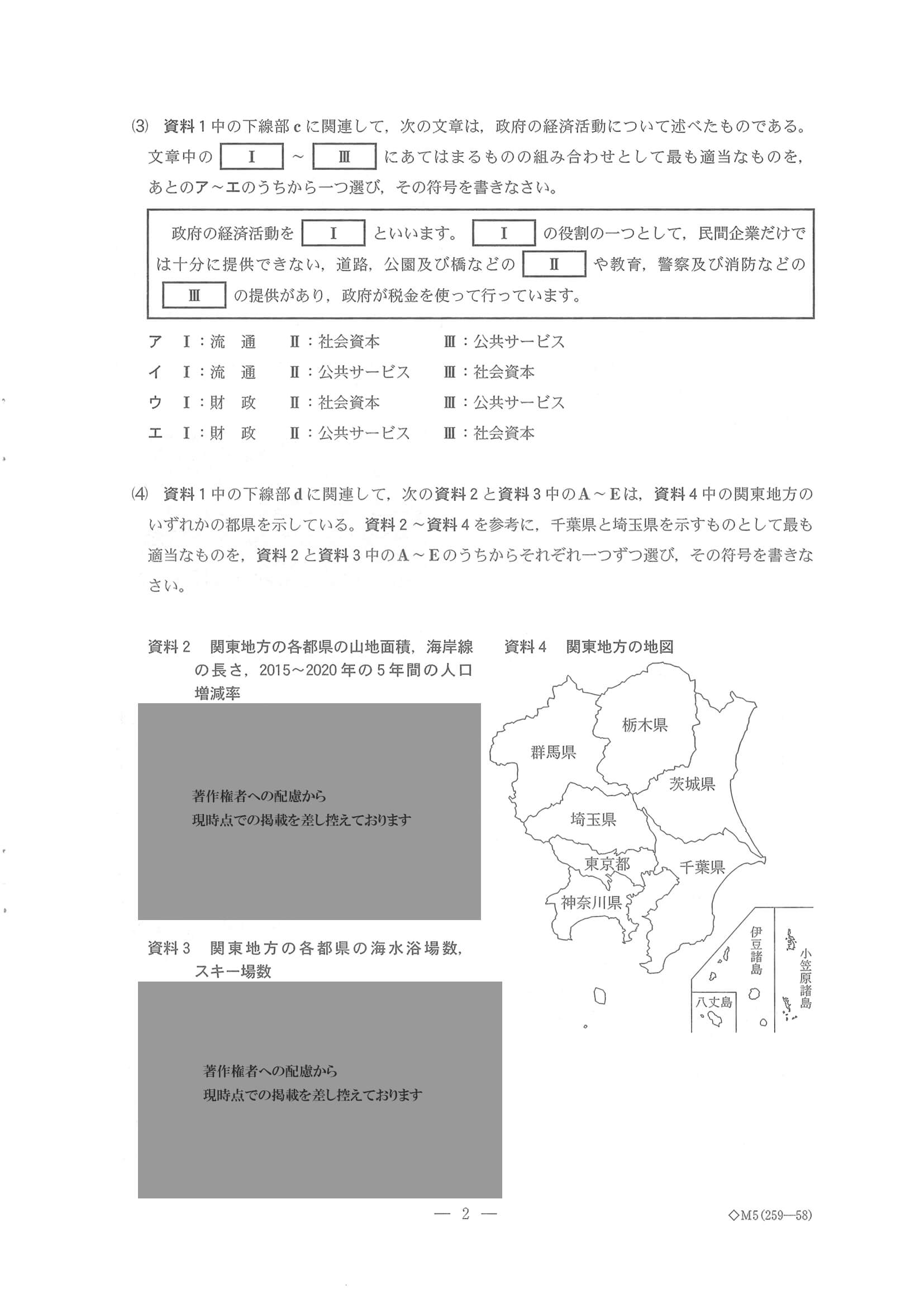 2023年度 千葉県公立高校入試（標準問題 社会・問題）2/14