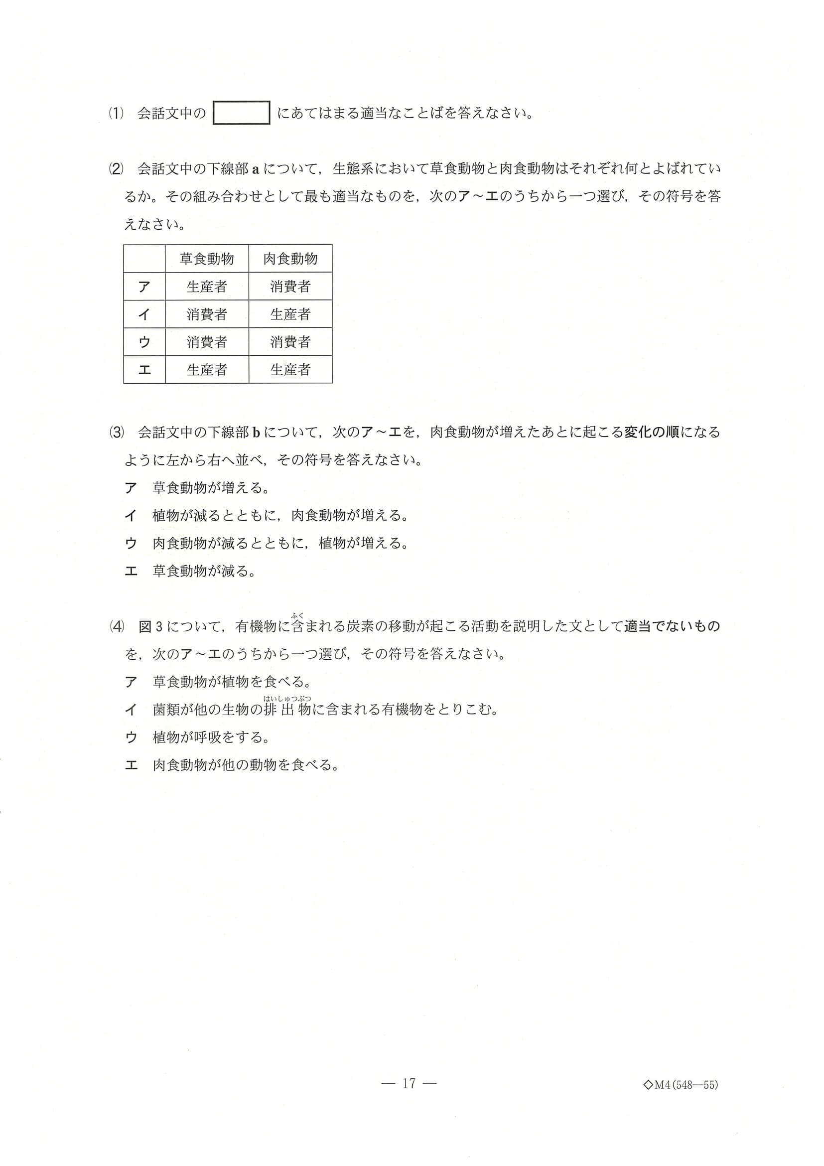 2024年度 千葉県公立高校入試（標準問題 理科・問題）17/17