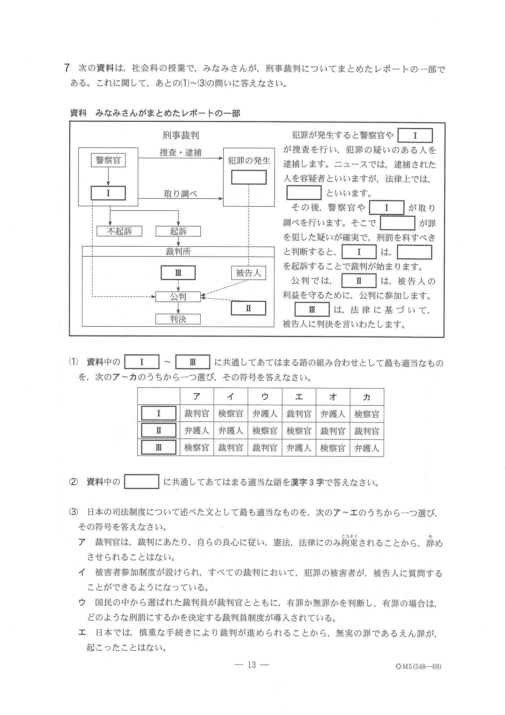 2024年度 千葉県公立高校入試（標準問題 社会・問題）13/15