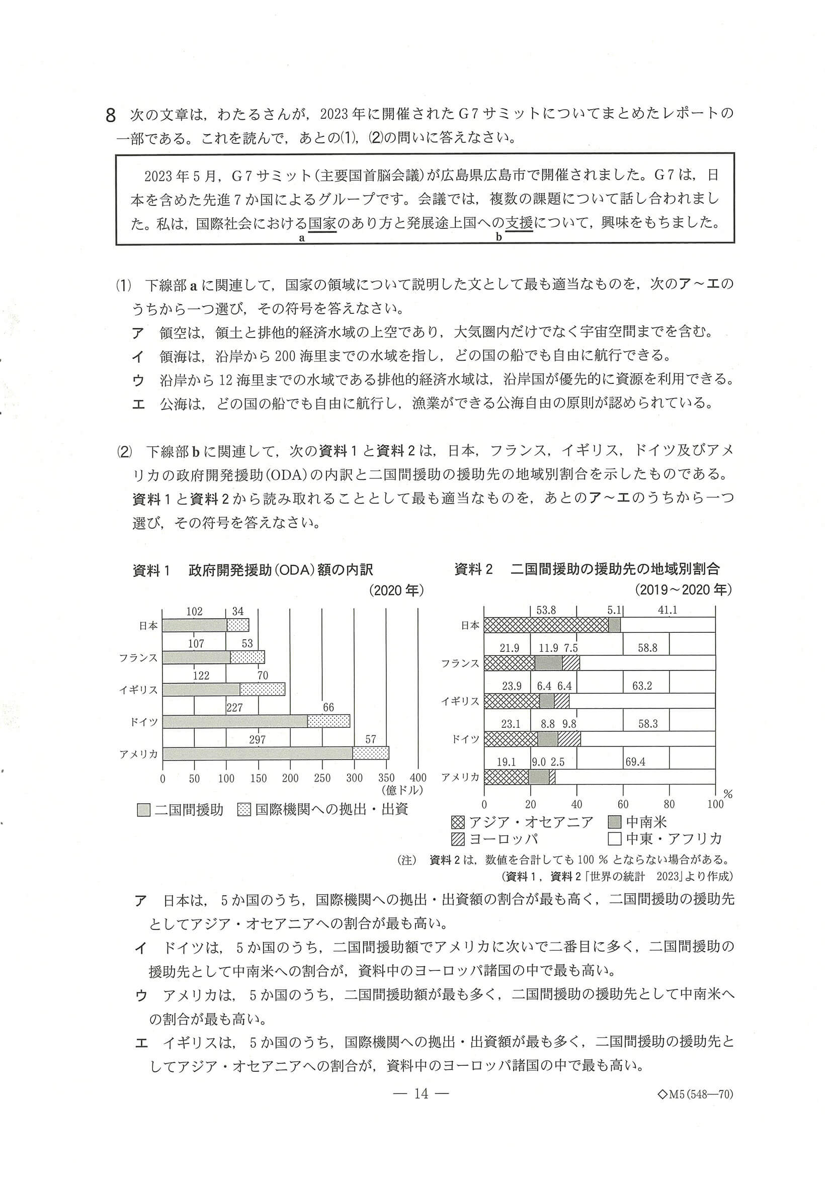 2024年度 千葉県公立高校入試（標準問題 社会・問題）14/15