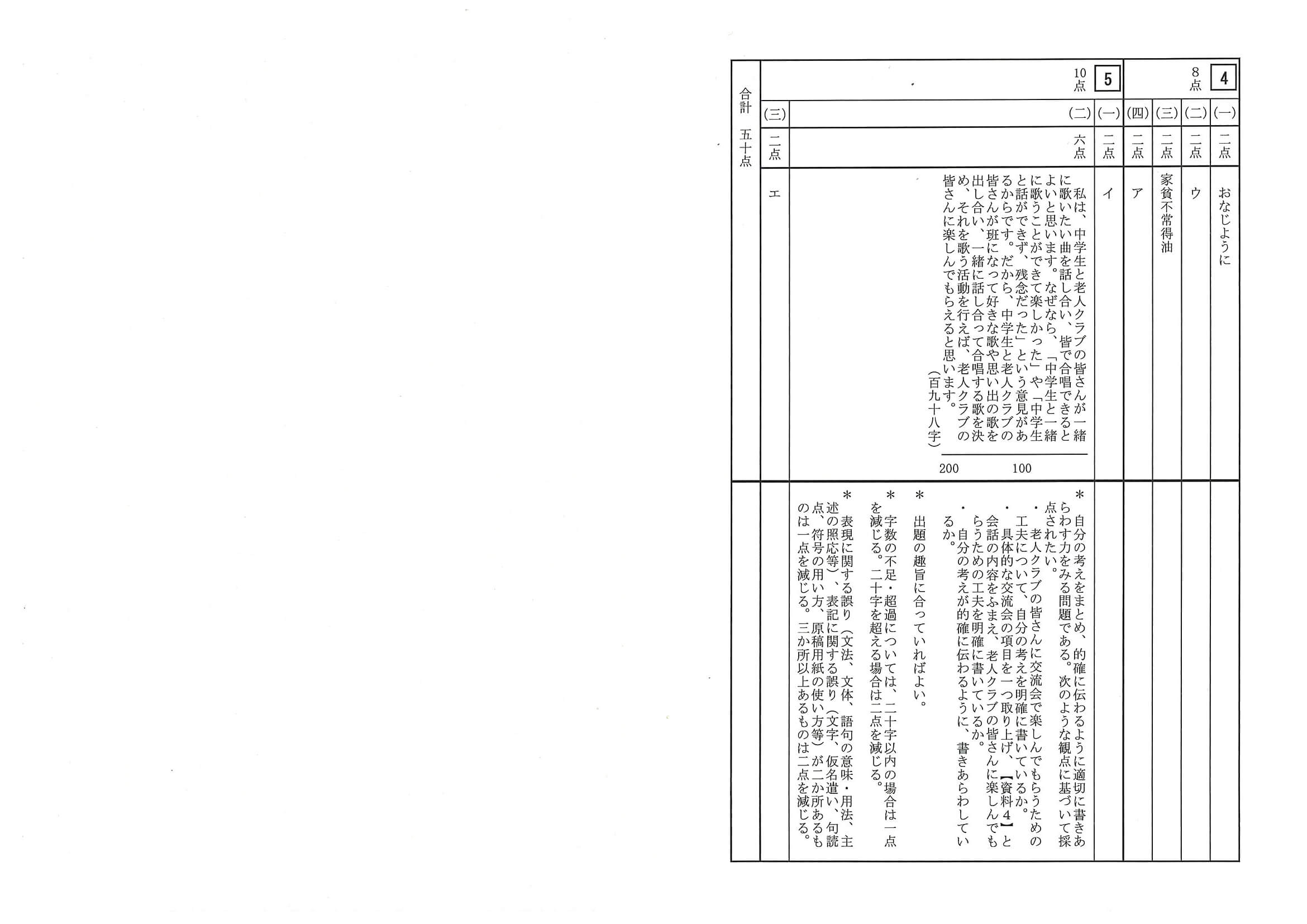 2024年度 三重県公立高校入試（標準問題 国語・正答）2/2