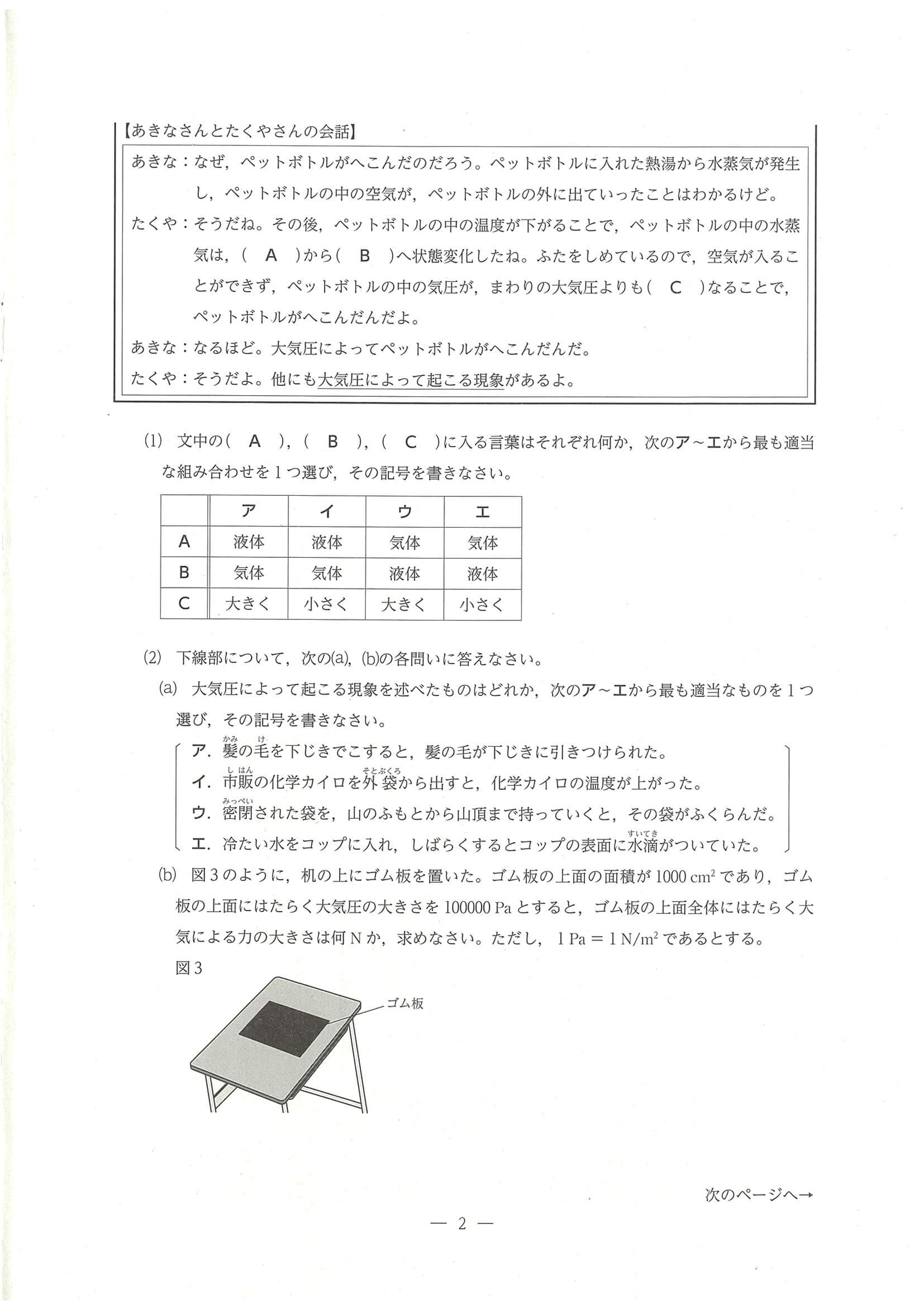 2024年度 三重県公立高校入試（標準問題 理科・問題）2/12