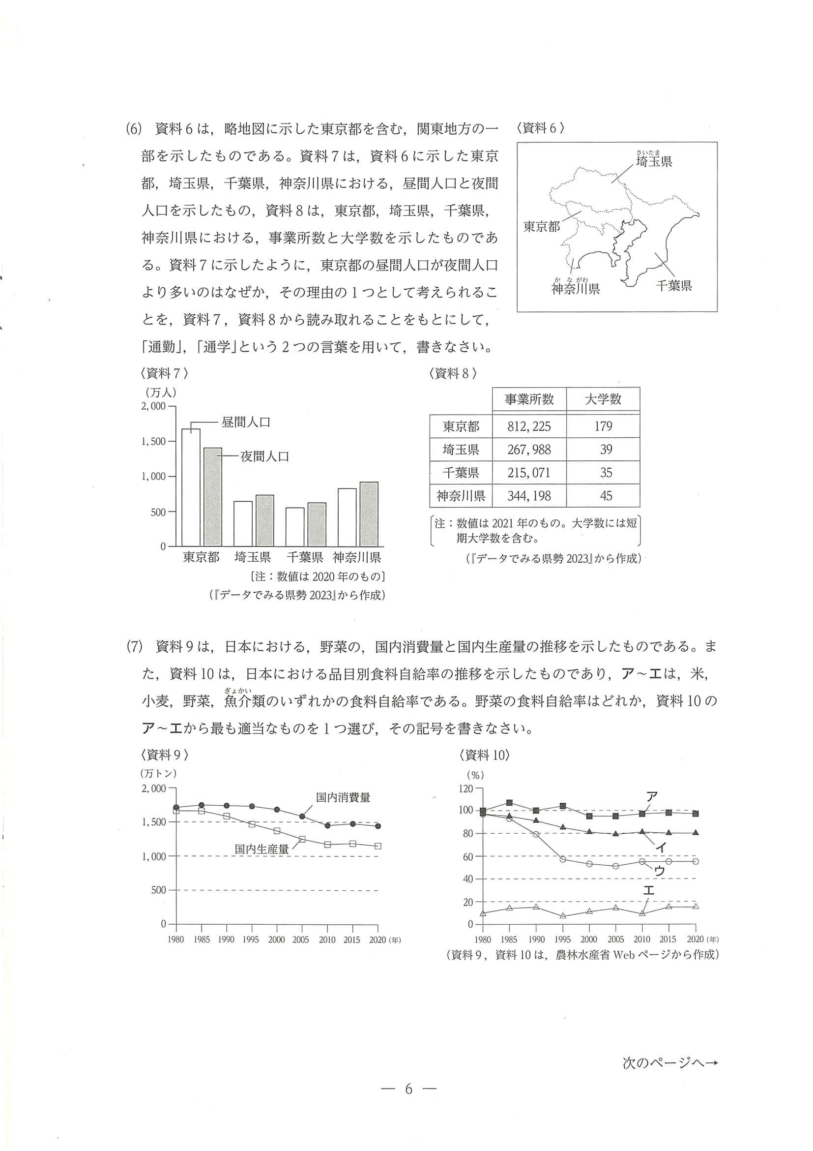 2024年度 三重県公立高校入試（標準問題 社会・問題）6/14