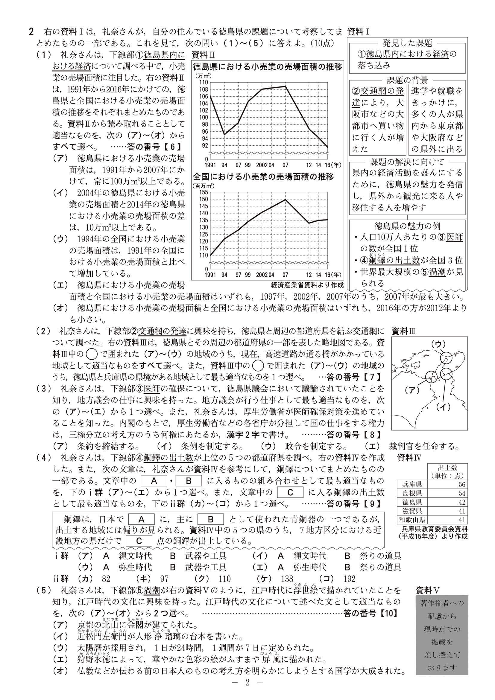 2024年度 京都府公立高校入試（中期選抜 社会・問題）2/4