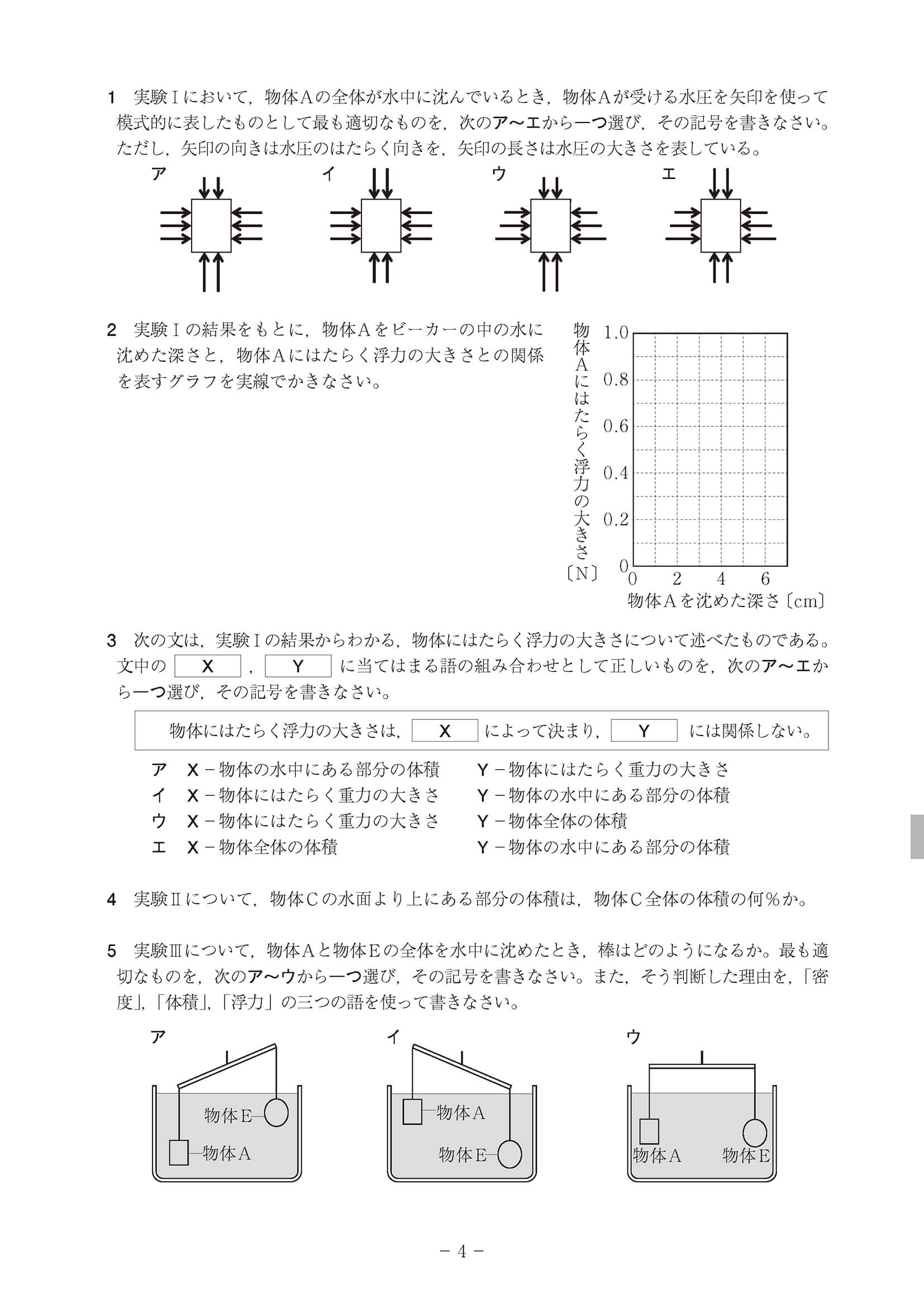 2023年度 高知県公立高校入試（A日程 理科・問題）4/10