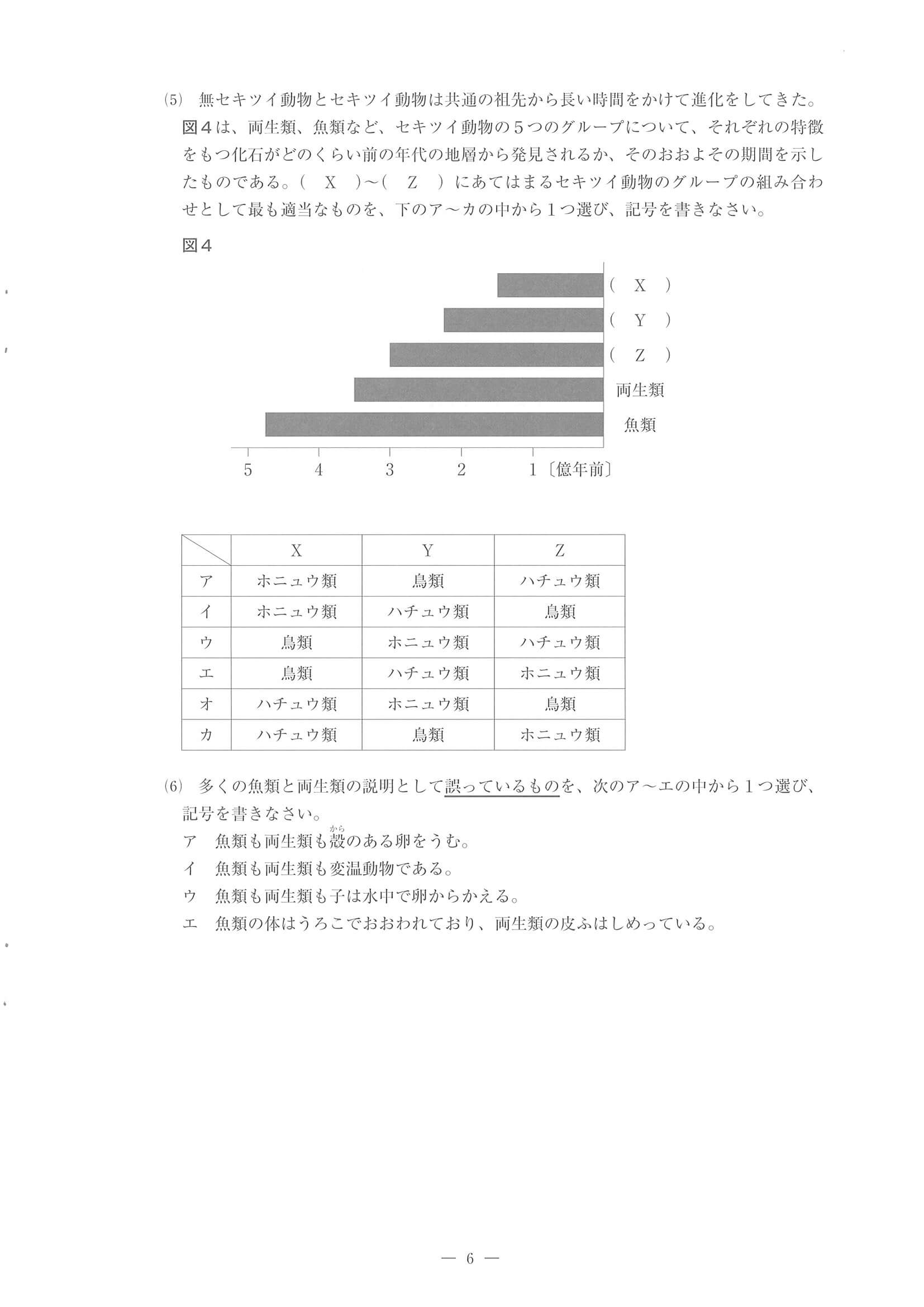 2022年度 佐賀県公立高校入試（一般選抜 理科・問題）6/14