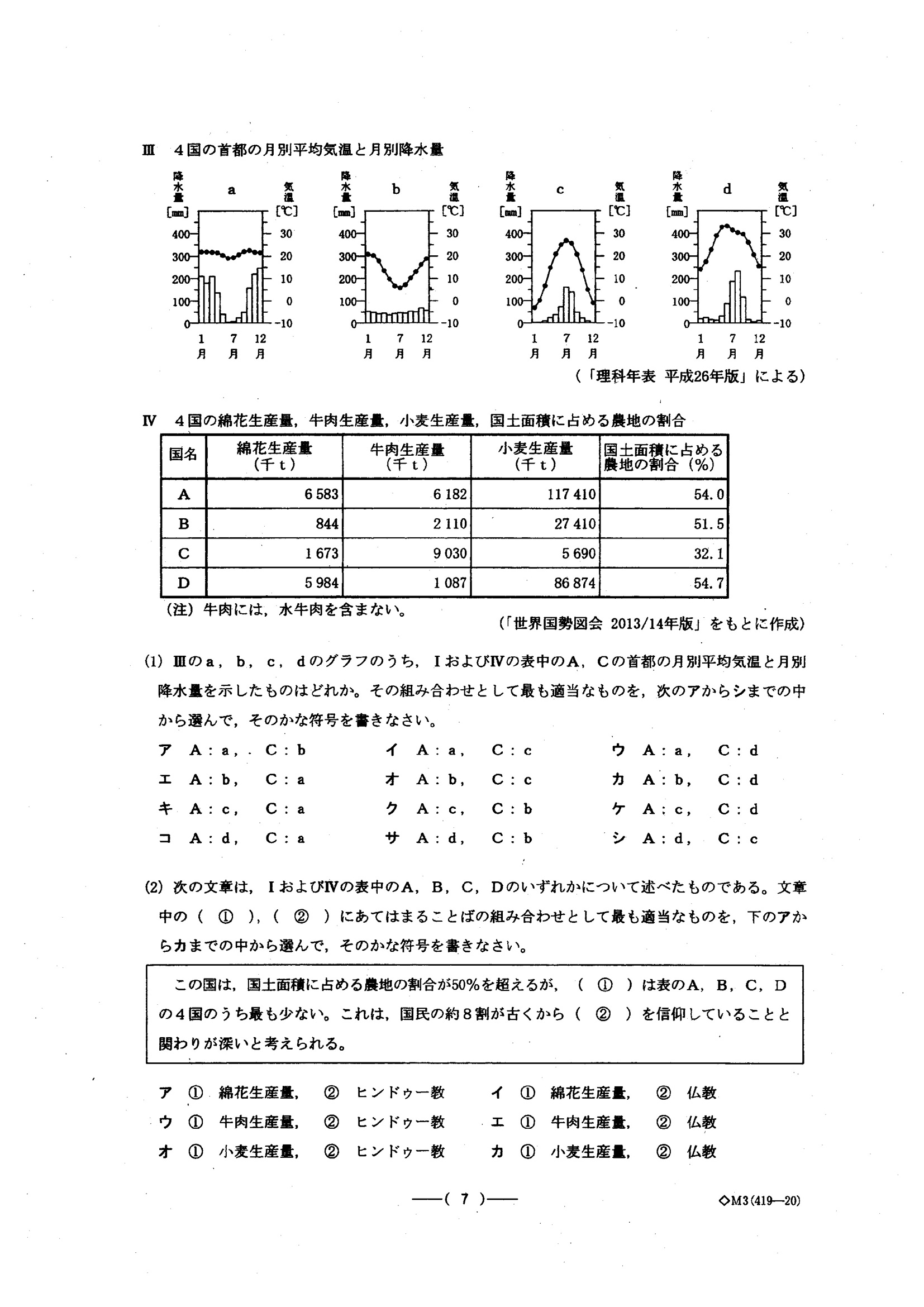 2015年度 愛知県公立高校入試（社会 B日程・問題）7/10