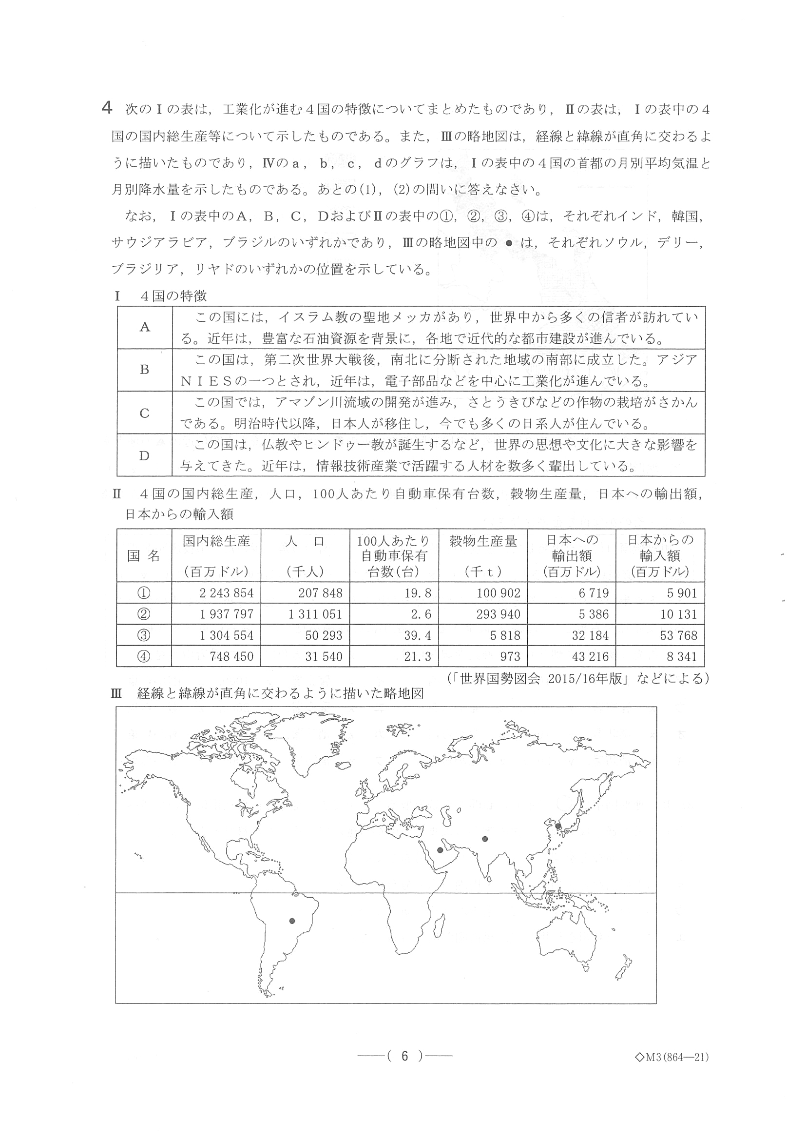 2017年度 愛知県公立高校入試（社会 A日程・問題）6/10