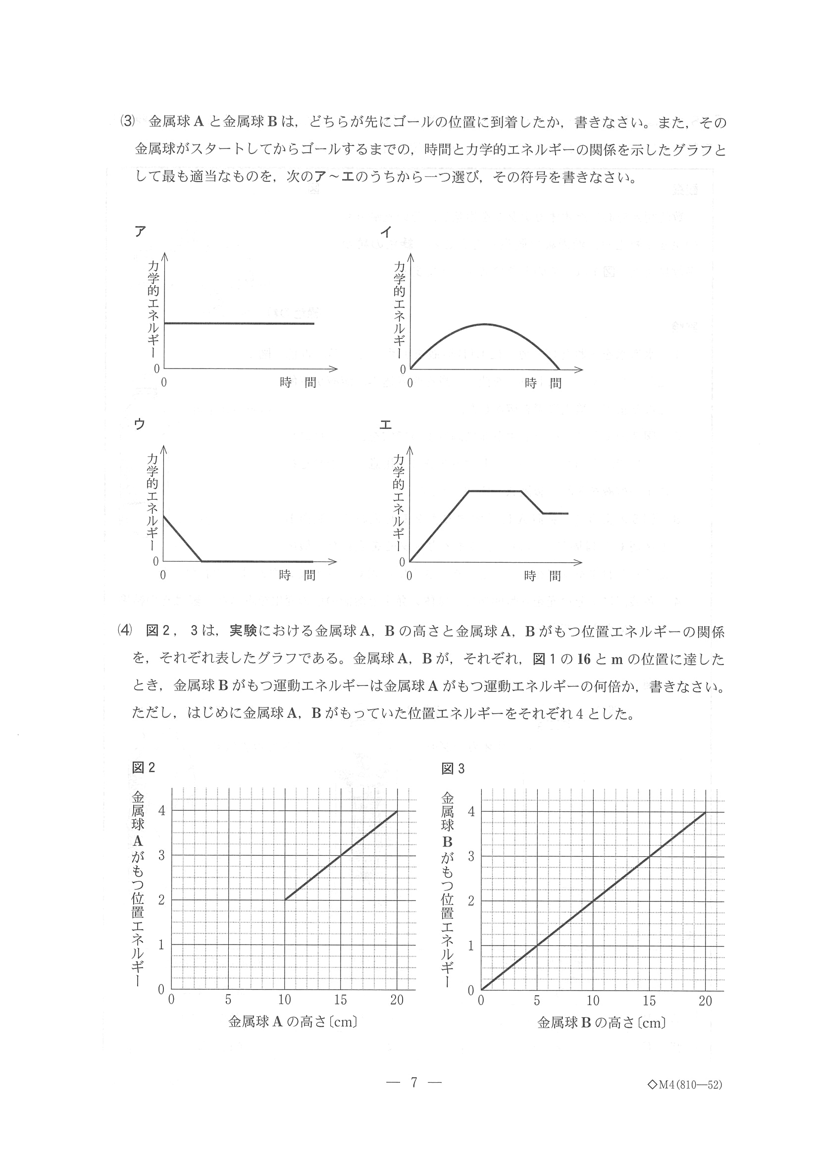 2015年度 千葉県公立高校入試（理科 前期・問題）7/17