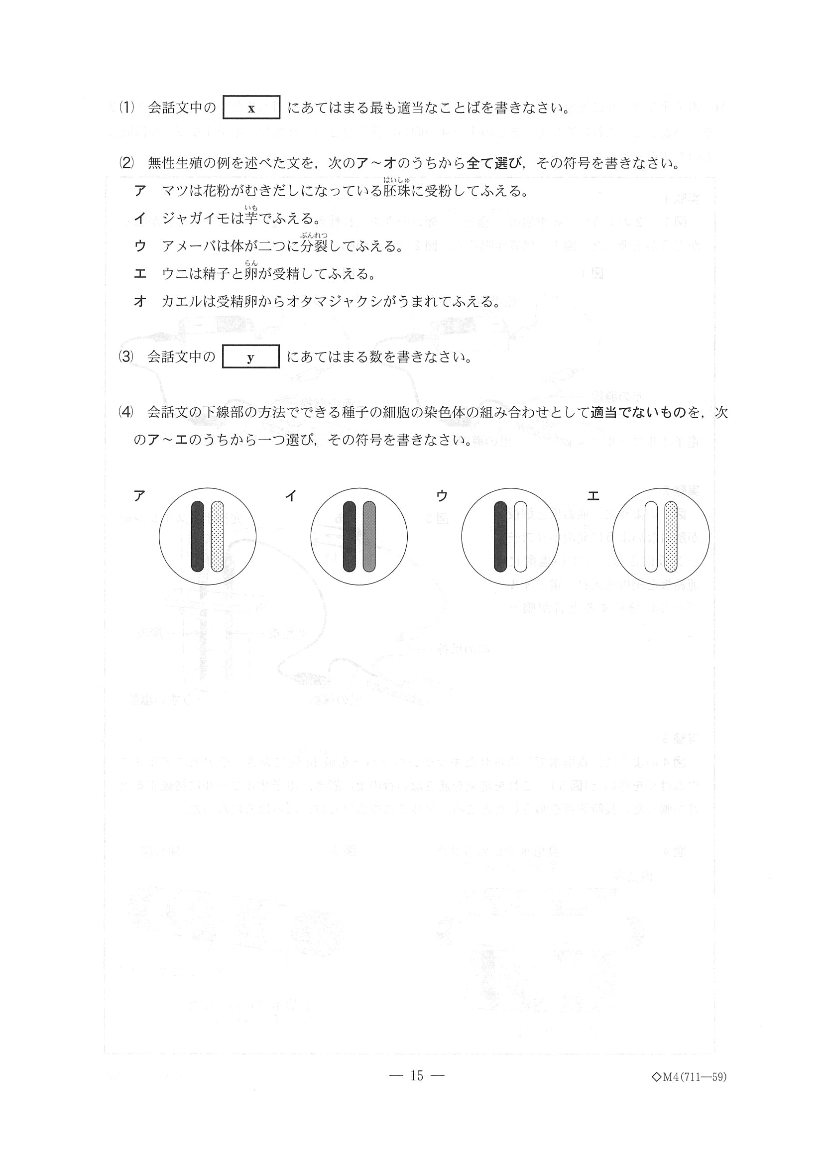 2016年度 千葉県公立高校入試（理科 前期・問題）15/17