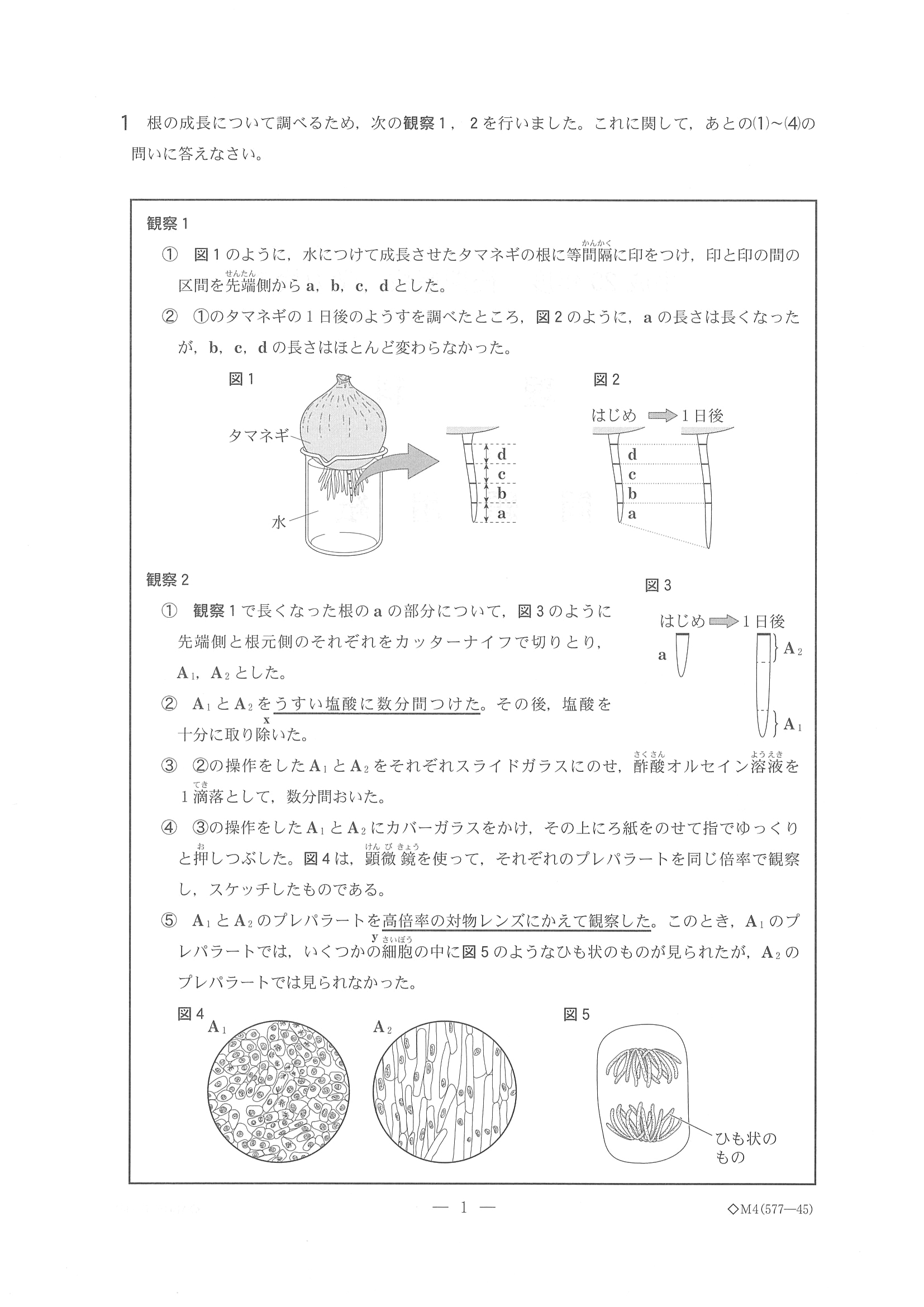 2017年度 千葉県公立高校入試（理科 後期・問題）1/16