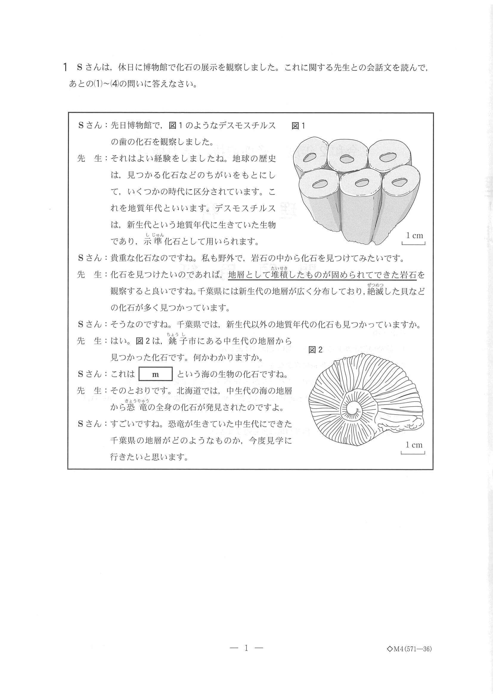 2020年度 千葉県公立高校入試［後期選抜 理科・問題］1/16