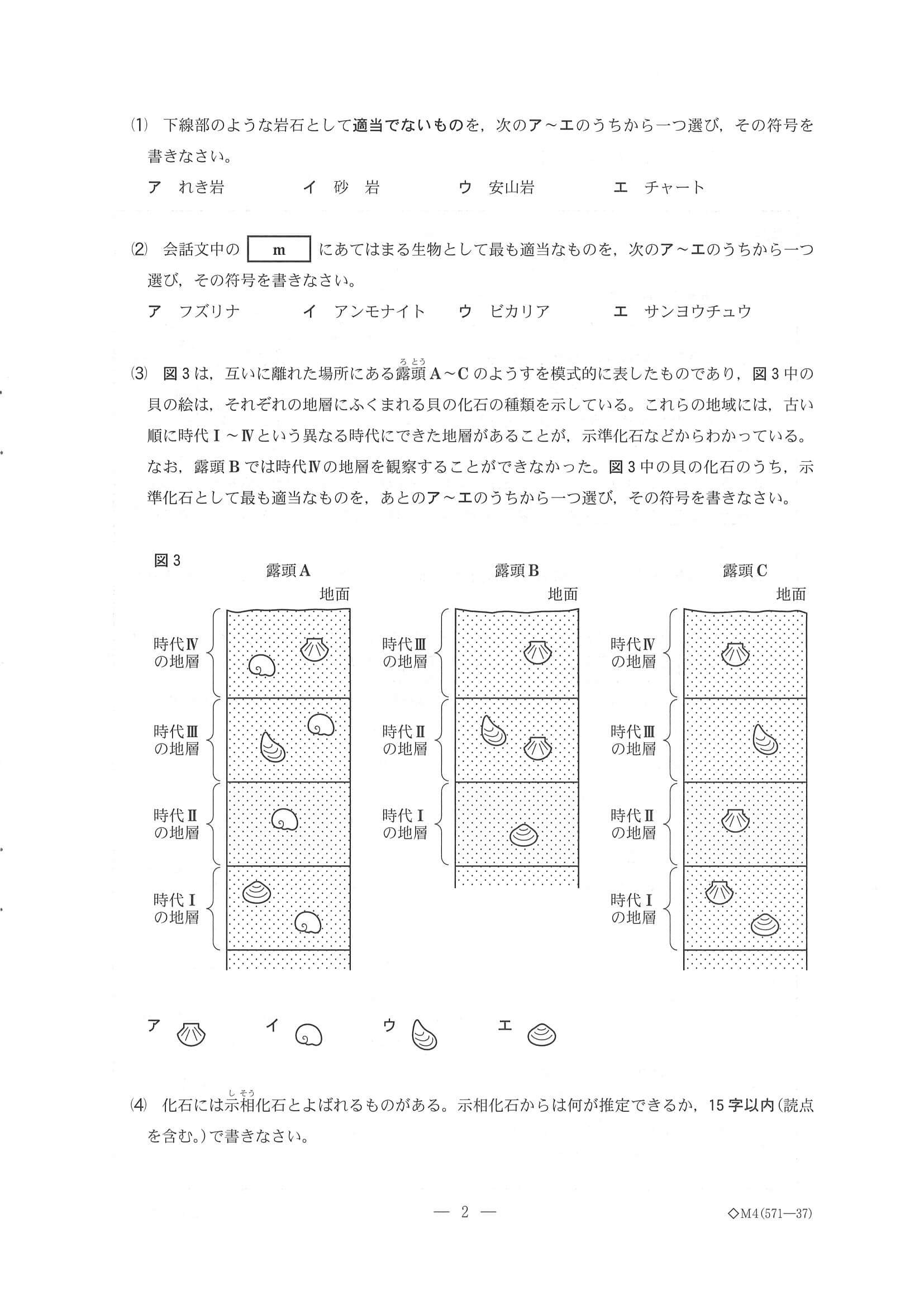 2020年度 千葉県公立高校入試（後期選抜 理科・問題）2/16