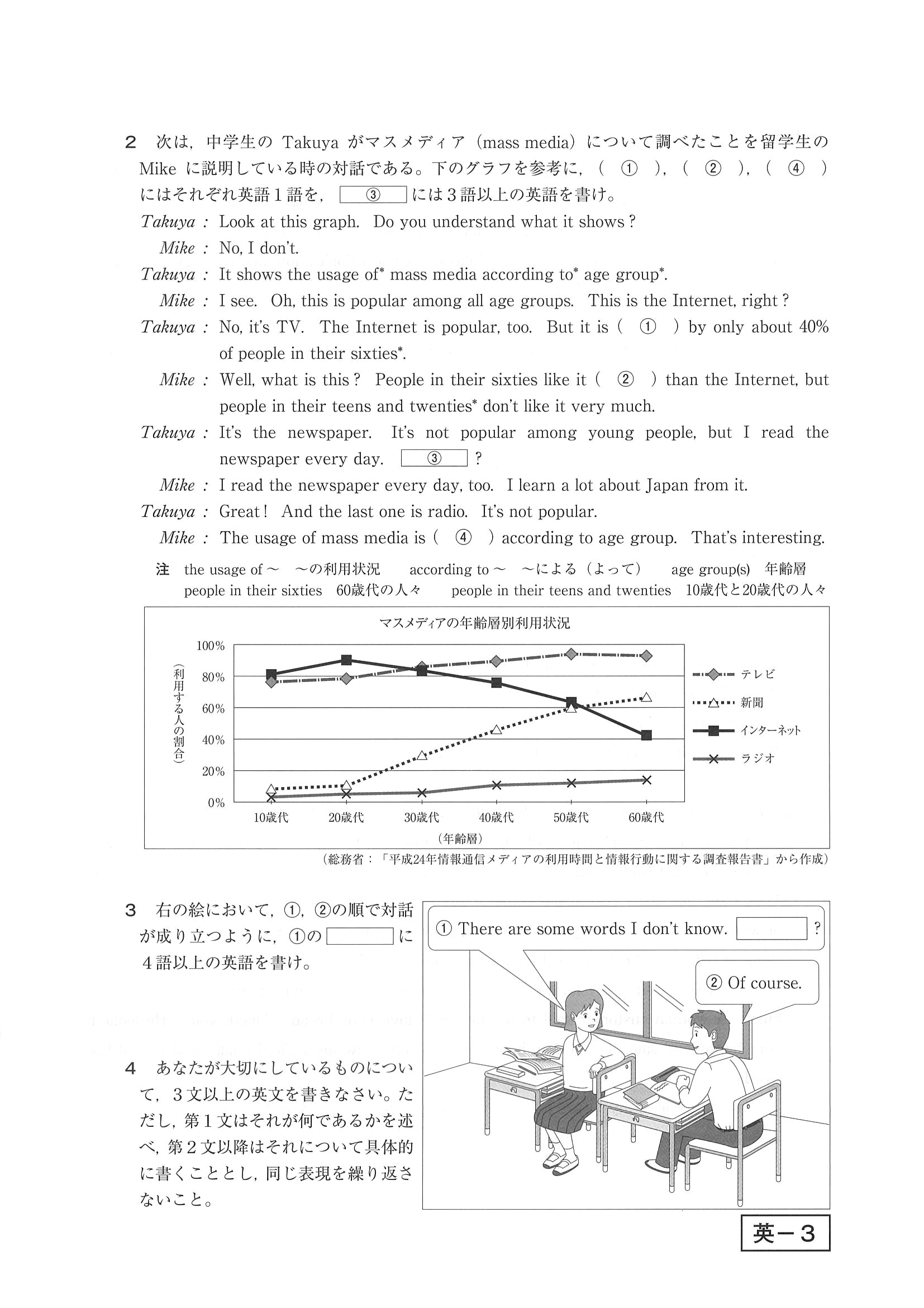 2014年度 鹿児島県公立高校入試（英語・問題）5/9