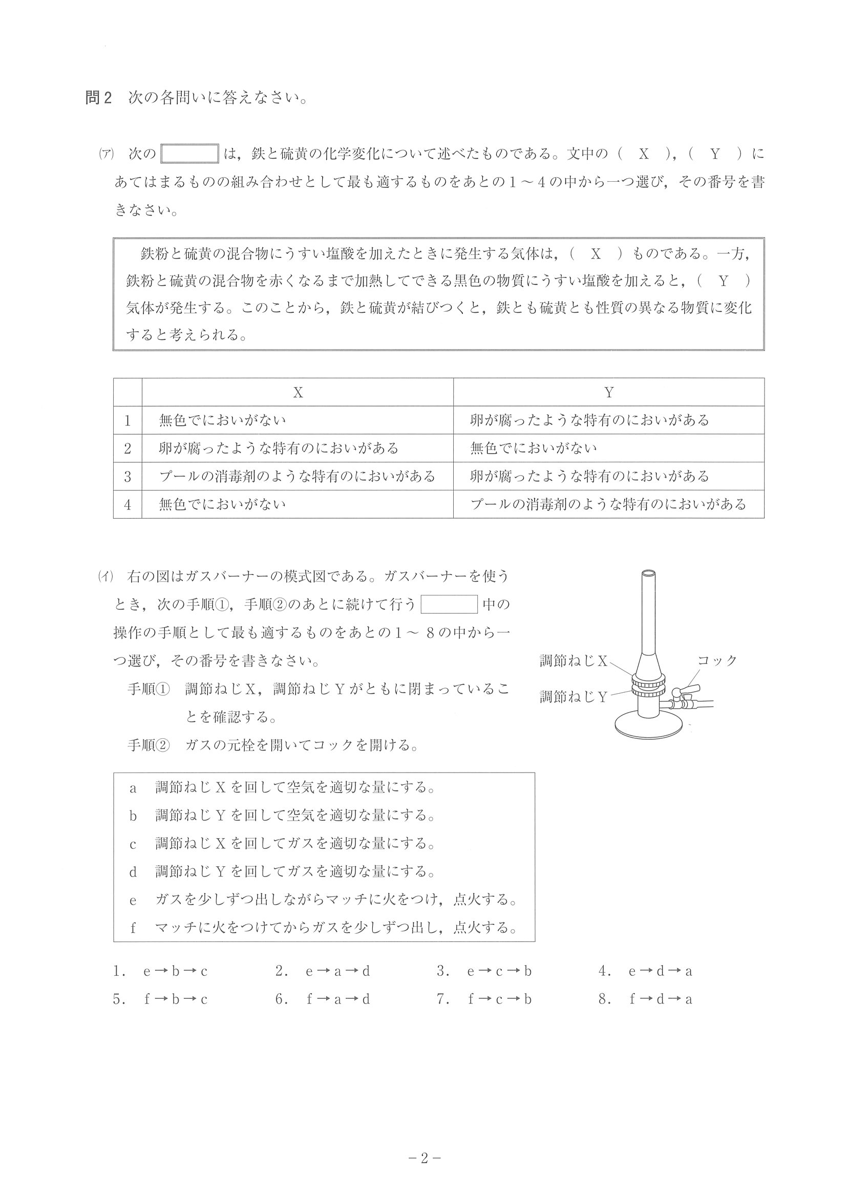2016年度 神奈川県公立高校入試（理科・問題）2/14